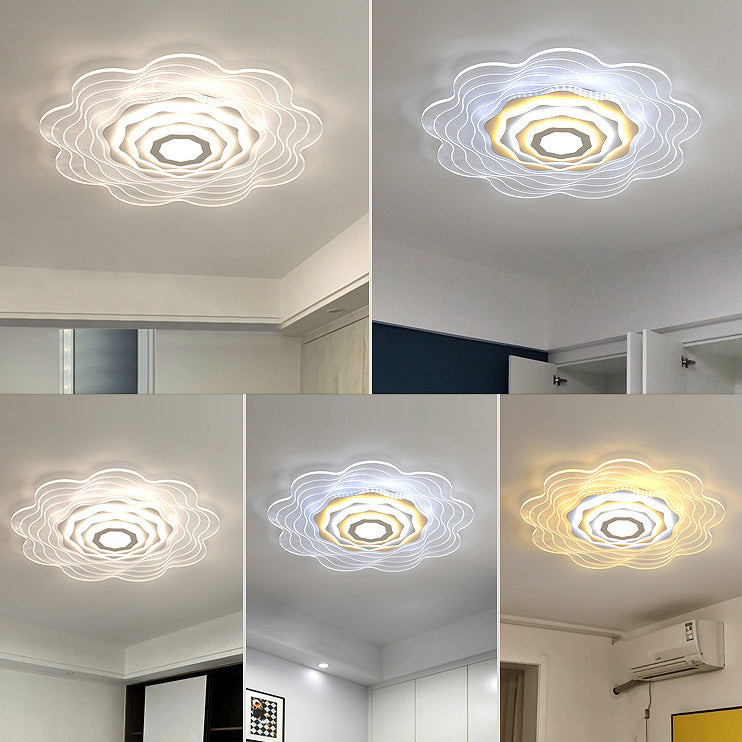 Luces llevadas del soporte rasante del claro del estilo moderno de las lámparas rasantes de acrílico del soporte de la flor