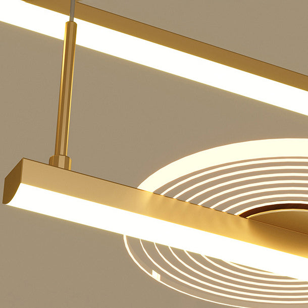 Modern Lighting Chandelier Linear Island Lighting Metal 5 Light Island Pendant Lights