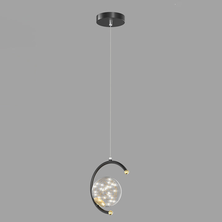 Moderne Glasleitungshänge Deckenleuchte 1-Licht-globale Deckenheize Anhänger Licht