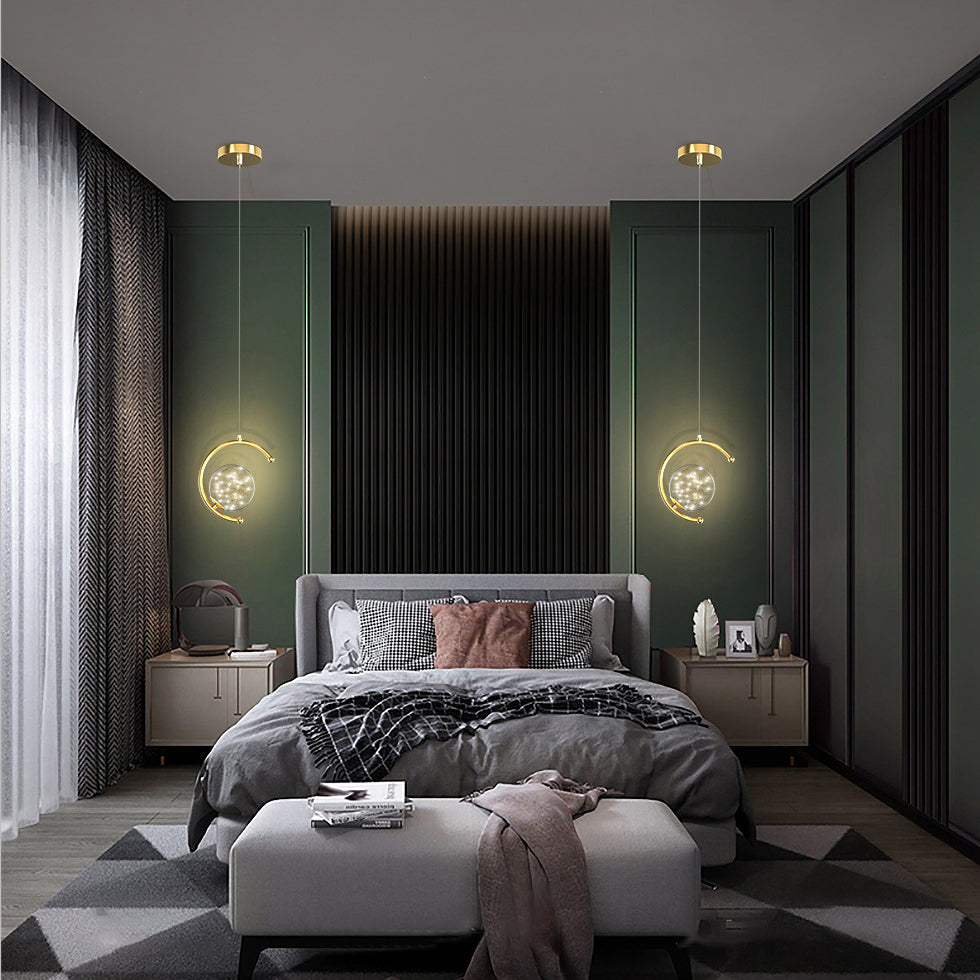 Moderne Glasleitungshänge Deckenleuchte 1-Licht-globale Deckenheize Anhänger Licht