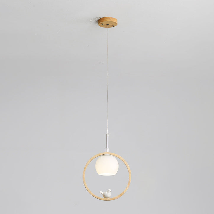 Holz nordisch moderne hängende Anhänger Licht 1-Licht-Tropfen Anhänger für Balkon