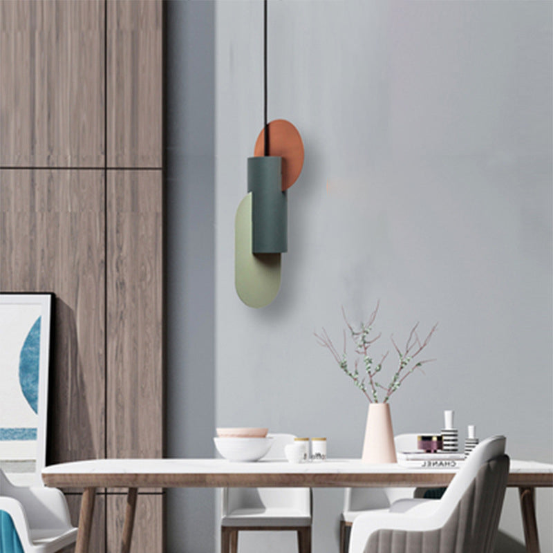 Pendentif suspendu moderne Geométric Lights Metal 1 Pendant léger en plusieurs couleurs