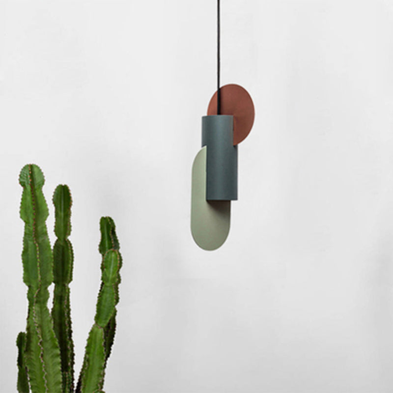 Pendentif suspendu moderne Geométric Lights Metal 1 Pendant léger en plusieurs couleurs