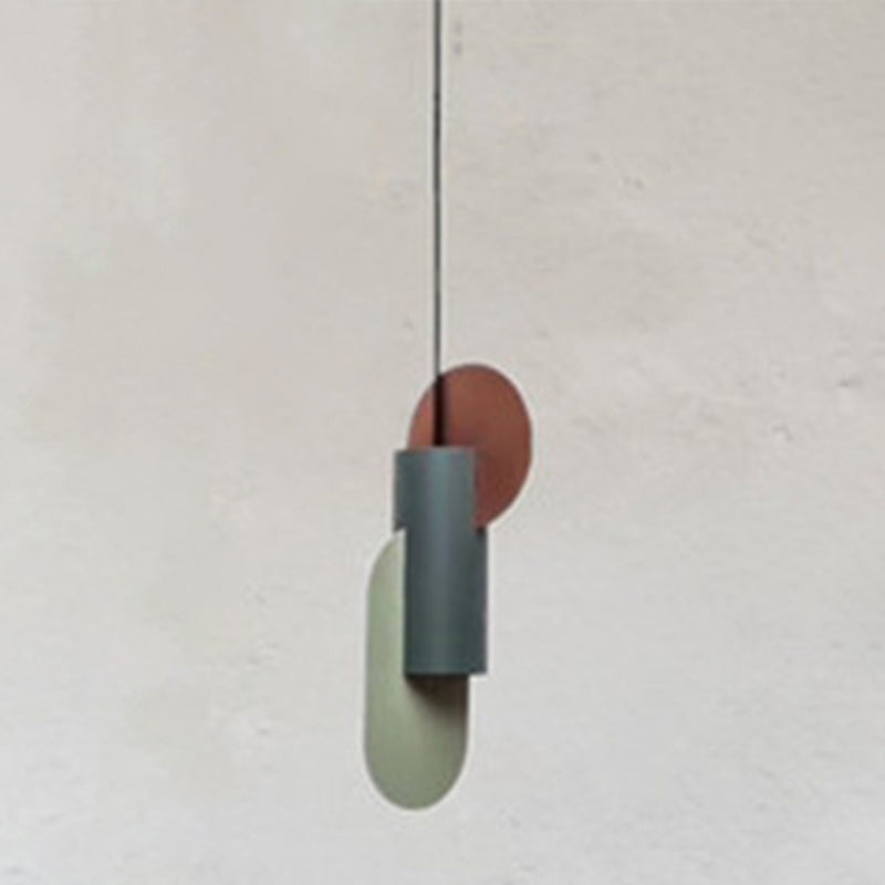 Pendentif suspendu moderne Geométric Lights Metal 1 Pendant léger en plusieurs couleurs