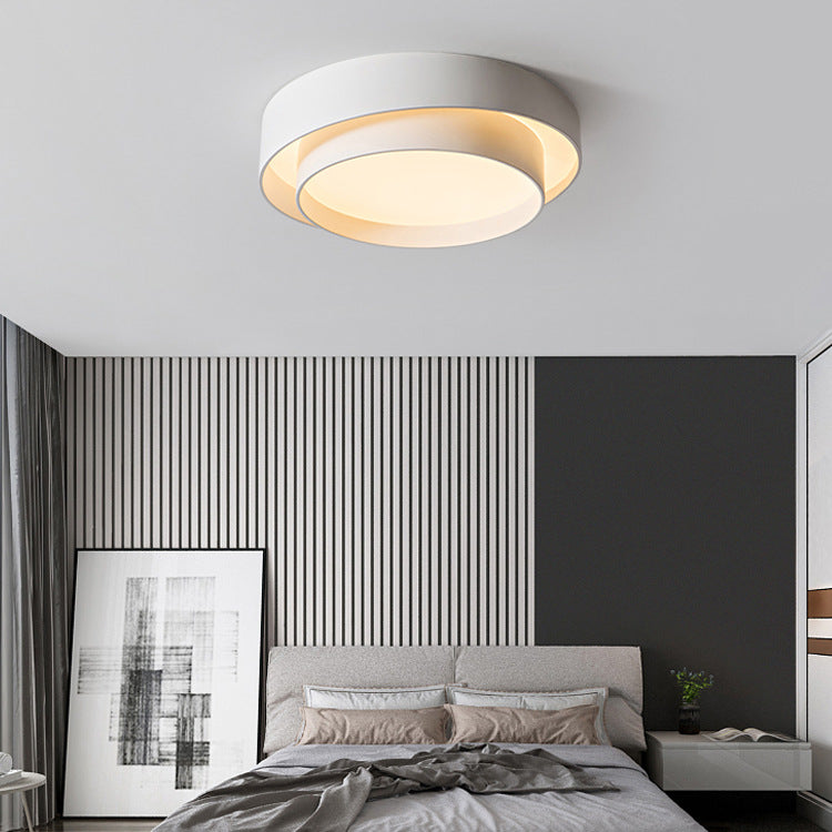 New Modern Circle LED Flush Mount 1-Light Iron Ceiling Mounted Light for Bedroom