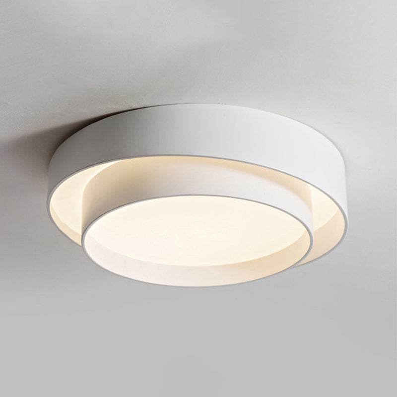 New Modern Circle LED Flush Mount 1-Light Iron Ceiling Mounted Light for Bedroom