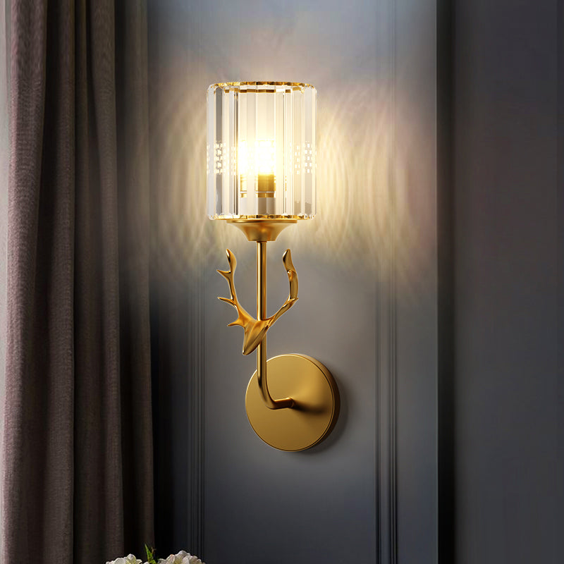 Luz de lámpara de pared de cilindro contemporánea Luz de aplicado para dormitorio