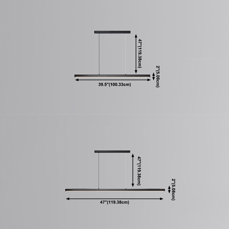 Einfacher moderner nordischer Stil LED Hanging Island Anhänger Licht für Esszimmer Office Bar