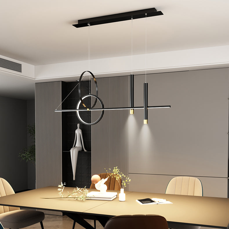 Modern Chandeliers For Dining Room Geometric Hanging Pendant Lights Metal Chandelier