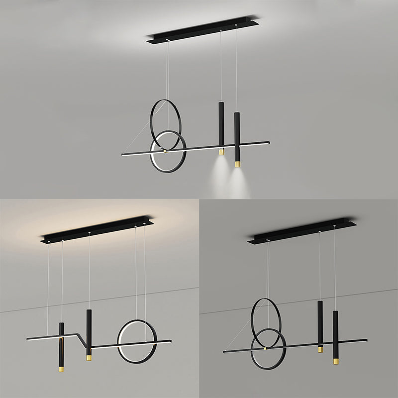 Modern Chandeliers For Dining Room Geometric Hanging Pendant Lights Metal Chandelier
