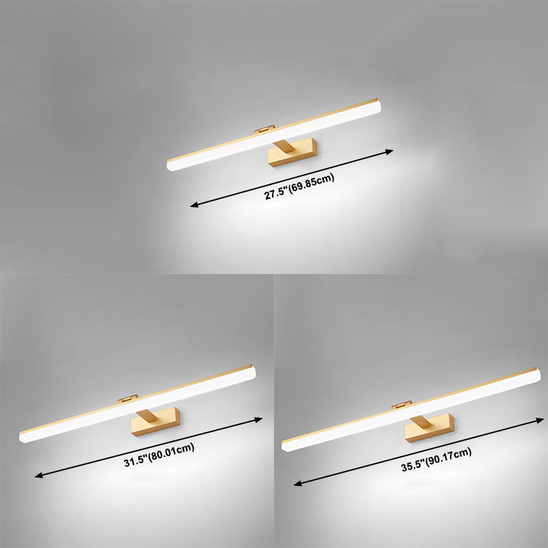 Modern Simple Style 1-Light Linear Shade Wall Sconce Mirror Wall Lighting