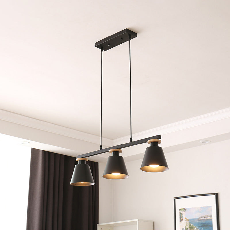 3-Lights Metal Island Chandelier Lights Modern Style Bell Flush Mount Chandelier