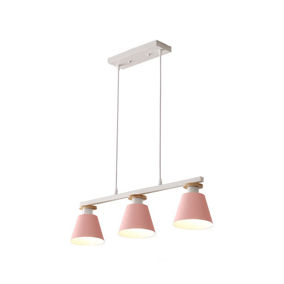 3-Lights Metal Island Chandelier Lights Modern Style Bell Flush Mount Chandelier