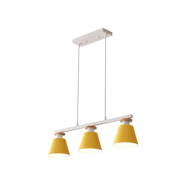 3-Lights Metal Island Chandelier Lights Modern Style Bell Flush Mount Chandelier