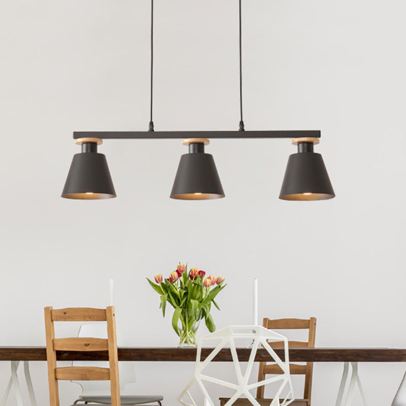 3-Lights Metal Island Chandelier Lights Modern Style Bell Flush Mount Chandelier