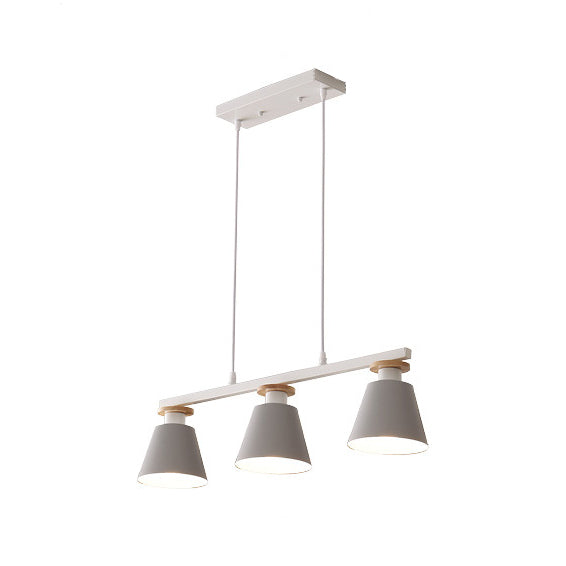 3-Lights Metal Island Chandelier Lights Modern Style Bell Flush Mount Chandelier