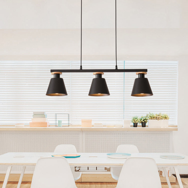 3-Lights Metal Island Chandelier Lights Modern Style Bell Flush Mount Chandelier