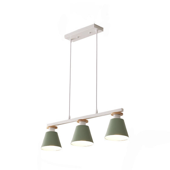 3-Lights Metal Island Chandelier Lights Modern Style Bell Flush Mount Chandelier