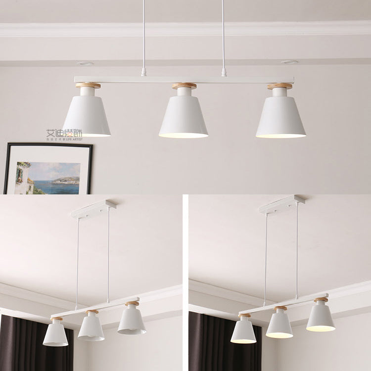 3-Lights Metal Island Chandelier Lights Modern Style Bell Flush Mount Chandelier