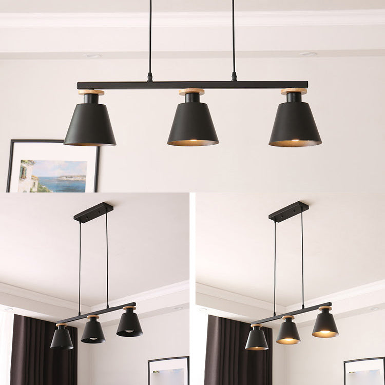 3-Lights Metal Island Chandelier Lights Modern Style Bell Flush Mount Chandelier