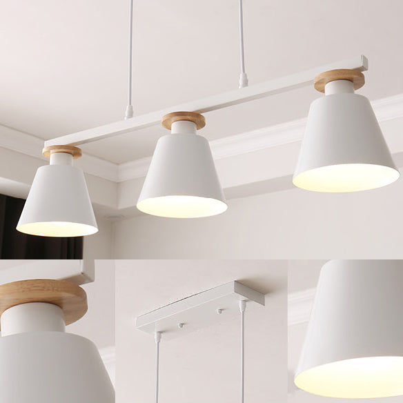 3-Lights Metal Island Chandelier Lights Modern Style Bell Flush Mount Chandelier