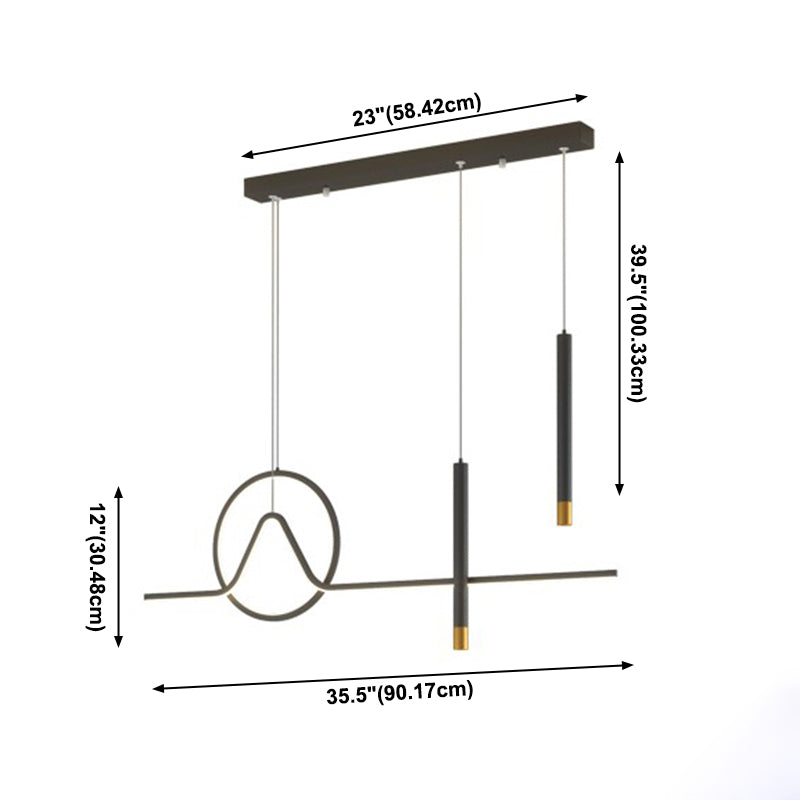 Lampade sospese geometriche Luci a sospensione da cucina contemporanea Metal