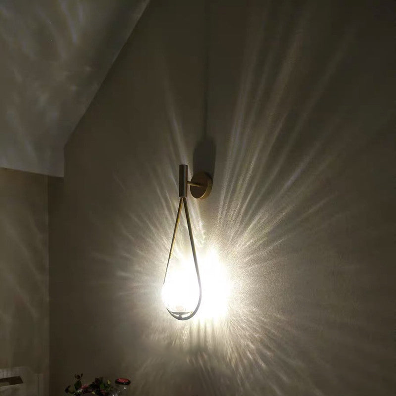 Modern Creative Globe Wall Lamp Wrought Iron Indoor Wall Light with Glass Shade