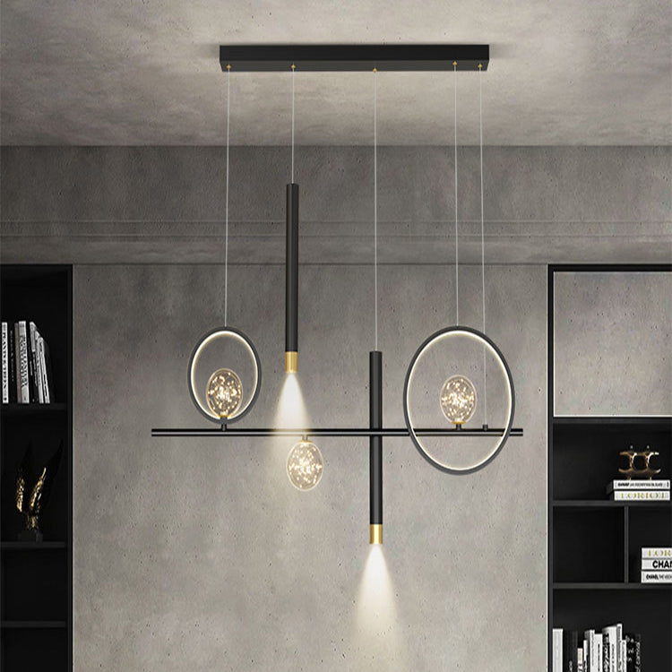 Lampade a sospensione geometrica Modern Kitchen Island Lighting Metal lampadario