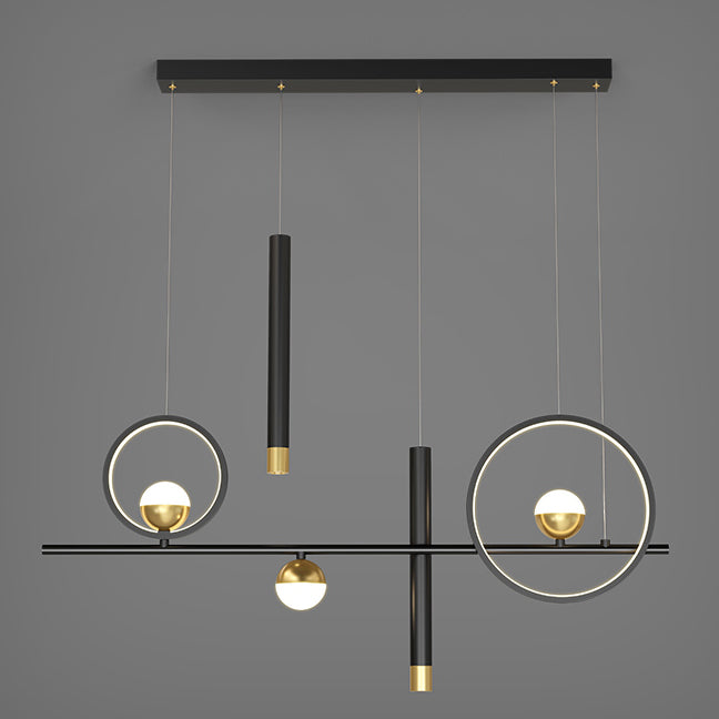 Lampade a sospensione geometrica Modern Kitchen Island Lighting Metal lampadario