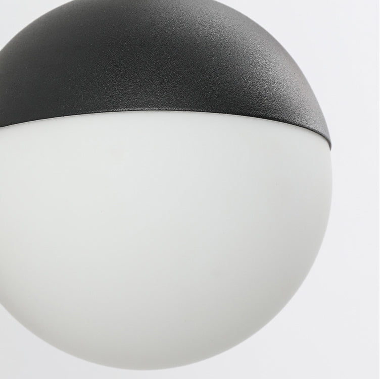 Glass Black and Gold Wall Lamp in Modern Simplicity Iron Globe Wall Light for Interior Spaces