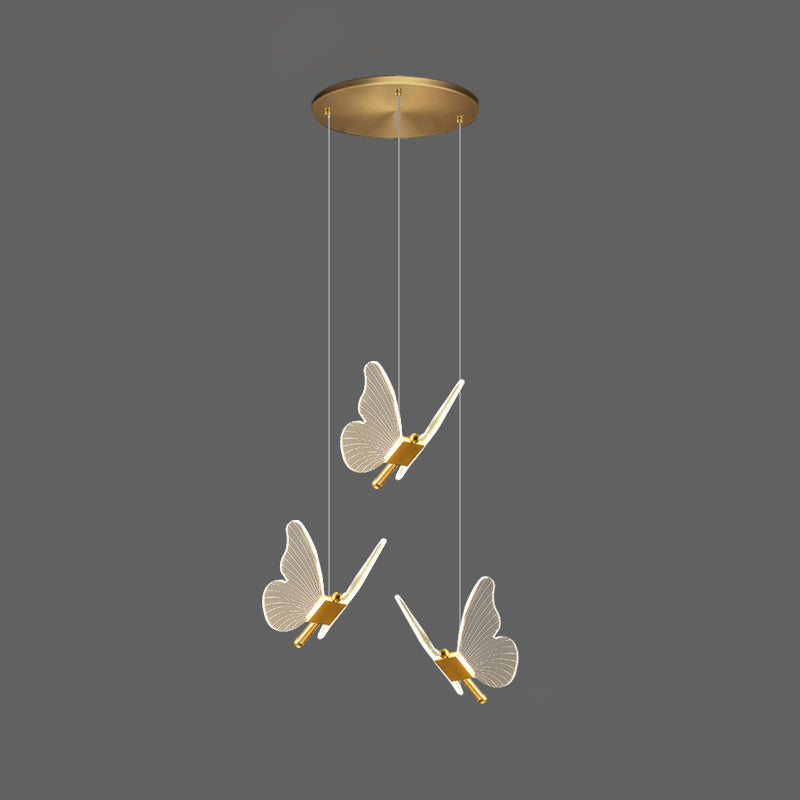 Moderner Stilfeuerleuchten Acryl -Multi -Lichter -Federbeleuchtung