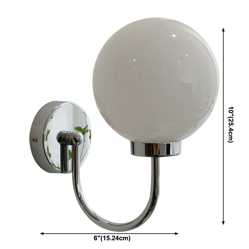 Luz de pared de globo de vidrio en un estilo creativo moderno Lámpara de pared de hierro forjado para espacios interiores