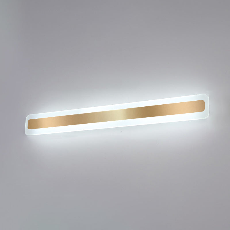 Style moderne simple 1-Light Linear Shade Mur Murce Mirror Murror Murning in Gold
