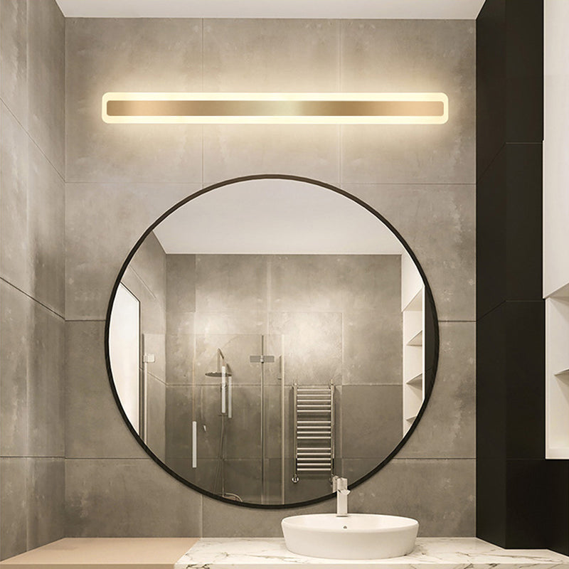 Style moderne simple 1-Light Linear Shade Mur Murce Mirror Murror Murning in Gold