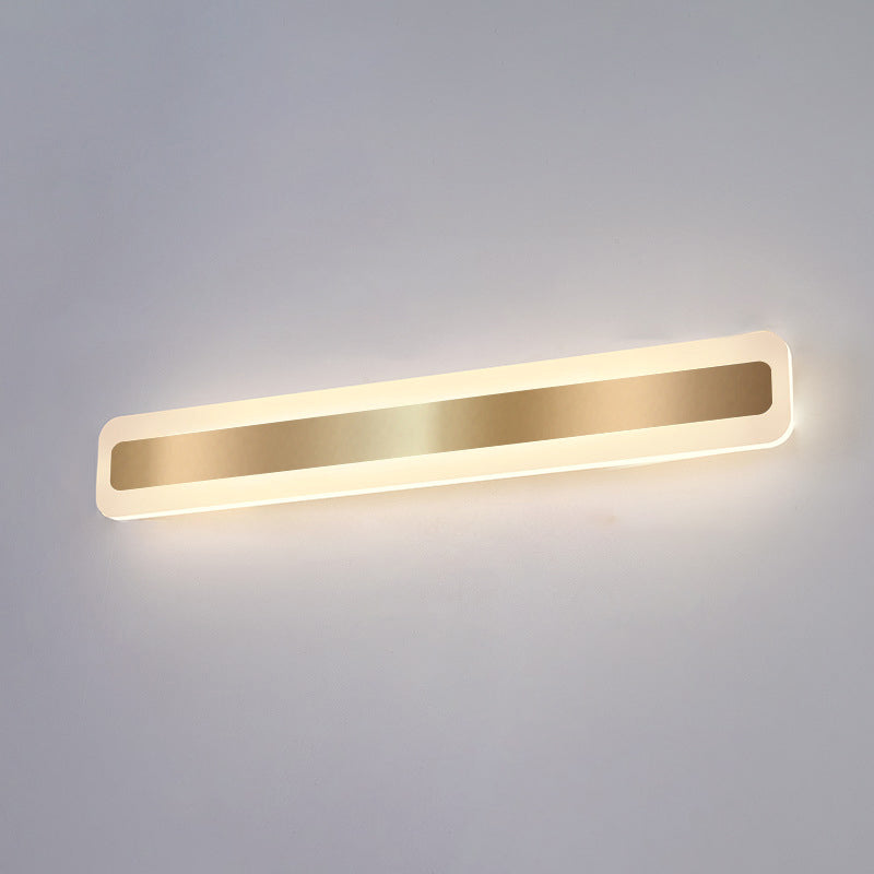 Style moderne simple 1-Light Linear Shade Mur Murce Mirror Murror Murning in Gold