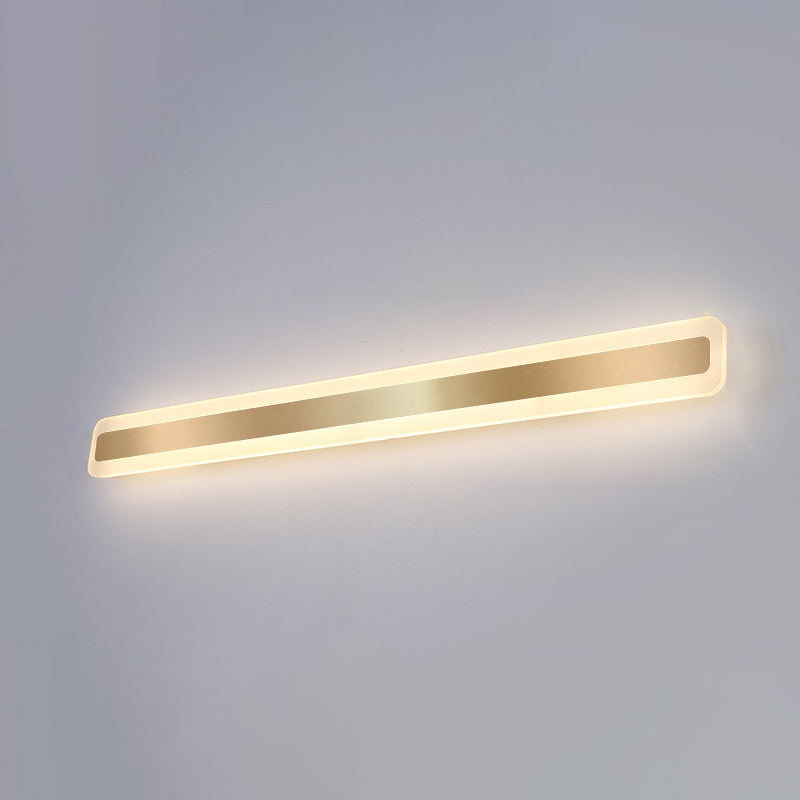 Style moderne simple 1-Light Linear Shade Mur Murce Mirror Murror Murning in Gold