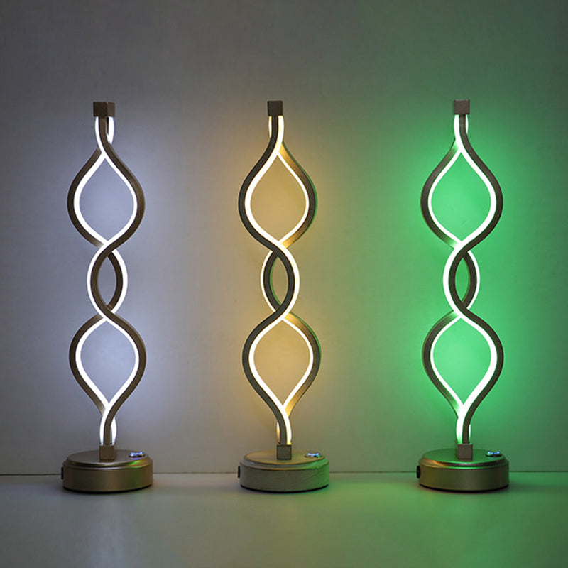 2 Light Linear Night Table Lamps Modern Table Lamps Metal Nightstand Lamps