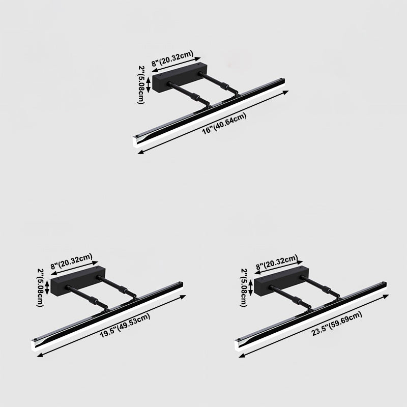 Métal linéaire ombre swing bras mur de paroi moderne 1 montage de montage mural de tête