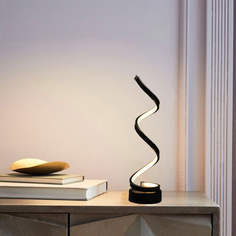 Modern Nightstand Lamps Linear Table Light Metal 1 Light Night Table Lamps