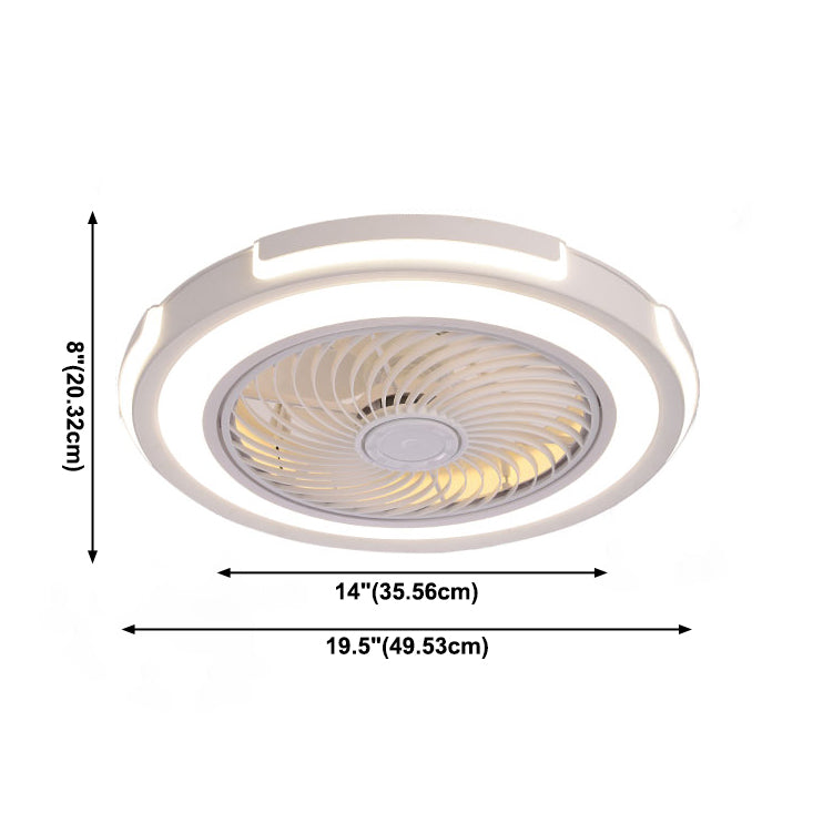 Acrylcirgular LED -Lüfter Flush Mount in moderner kreativer Stil Schmiedeeisen Deckenventilatoren für Schlafzimmer