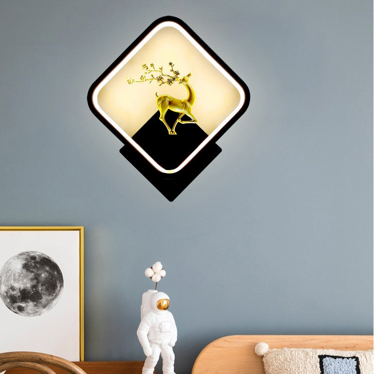 1 luces de sombra lineal matones de pared moderna iluminación de pared led de estilo simple en negro