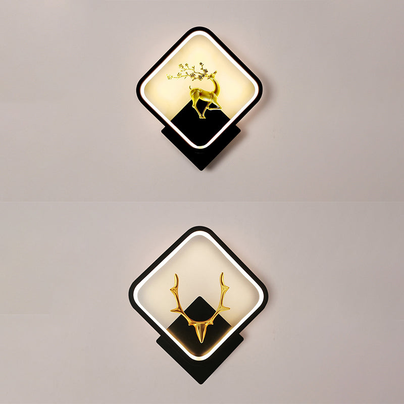 1 luces de sombra lineal matones de pared moderna iluminación de pared led de estilo simple en negro