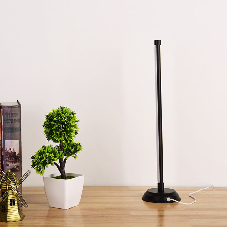 1 Light Linear Nightstand Lamps Modern Bedside Lamps Metal Night Table Lamp