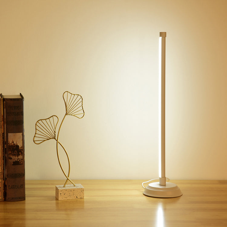 1 Light Linear Nightstand Lamps Modern Bedside Lamps Metal Night Table Lamp