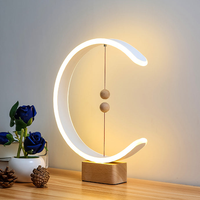 Linear Table Light Modern Bedside Lamps Metal 1 Light Table Lamp in White