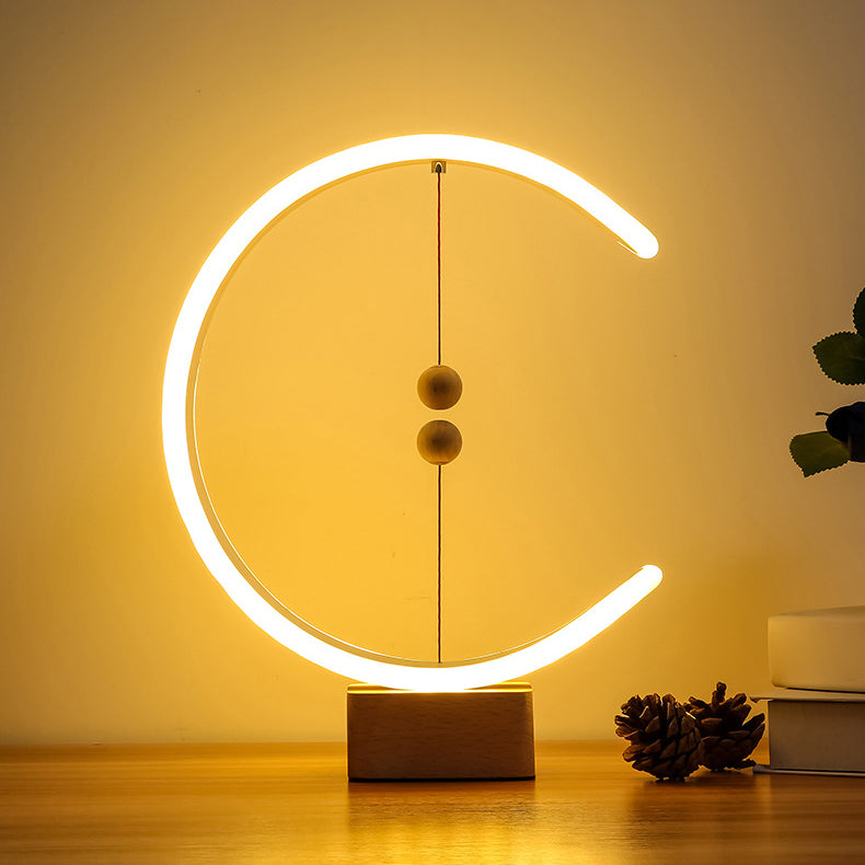 Linear Table Light Modern Bedside Lamps Metal 1 Light Table Lamp in White