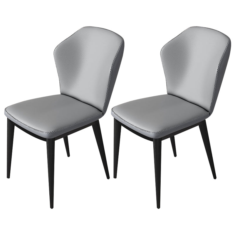 Modern Polyurethane Dining Chair 17'' Wide Wingback Side Chair for Home Use
