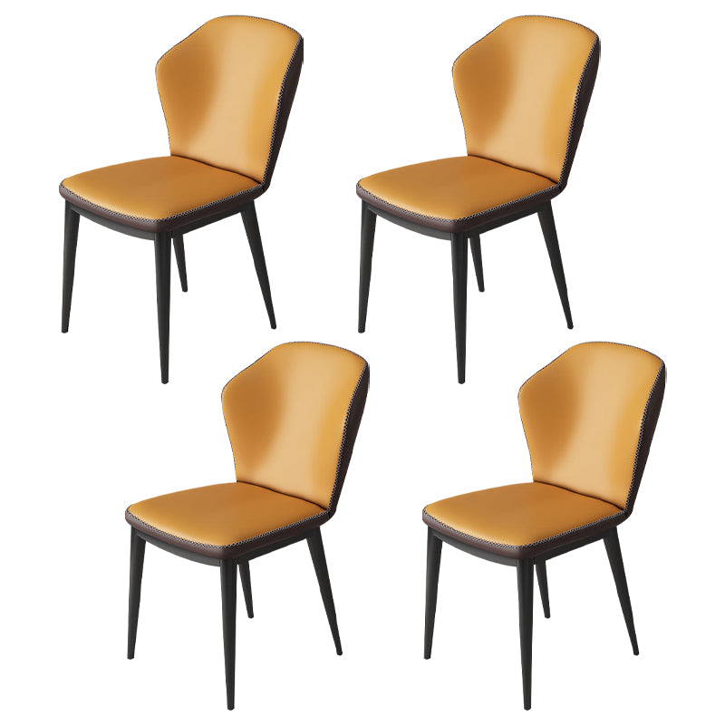Modern Polyurethane Dining Chair 17'' Wide Wingback Side Chair for Home Use