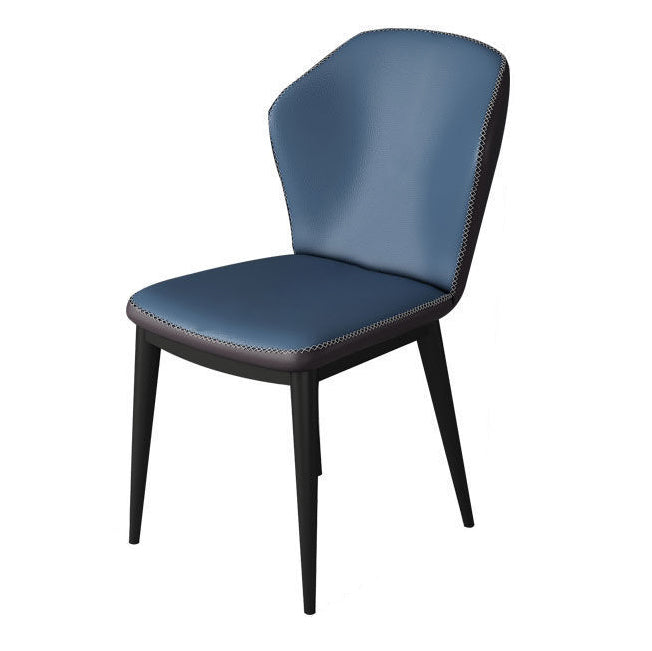 Modern Polyurethane Dining Chair 17'' Wide Wingback Side Chair for Home Use