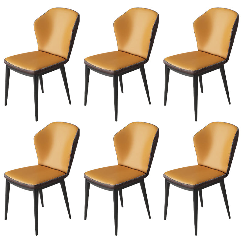 Modern Polyurethane Dining Chair 17'' Wide Wingback Side Chair for Home Use